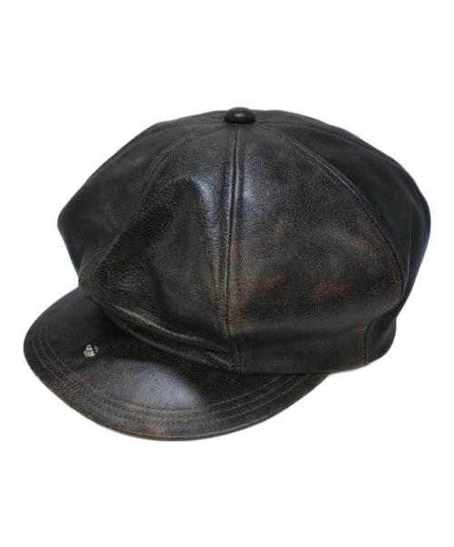 solaris&co（ソラリスアンドコー）SOLARIS&CO (ソラリスアンドコー) レザーキャスケット ブラック サイズ:SIZE 7 3/8(59cm)の古着・服飾アイテム