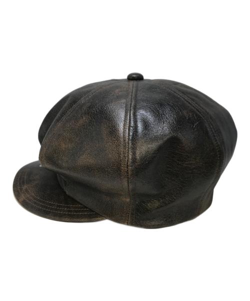 solaris&co（ソラリスアンドコー）SOLARIS&CO (ソラリスアンドコー) レザーキャスケット ブラック サイズ:SIZE 7 3/8(59cm)の古着・服飾アイテム