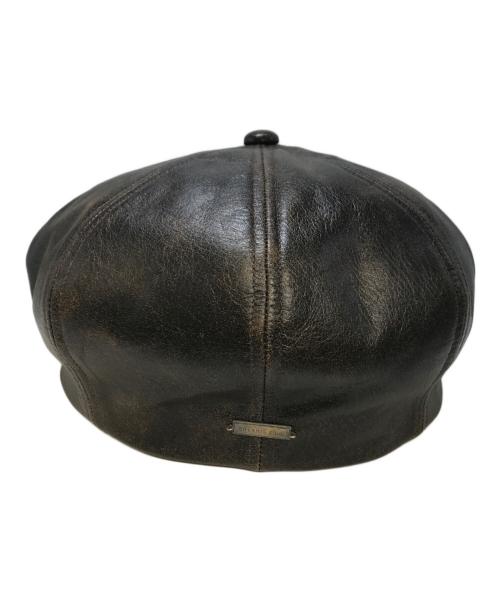 solaris&co（ソラリスアンドコー）SOLARIS&CO (ソラリスアンドコー) レザーキャスケット ブラック サイズ:SIZE 7 3/8(59cm)の古着・服飾アイテム