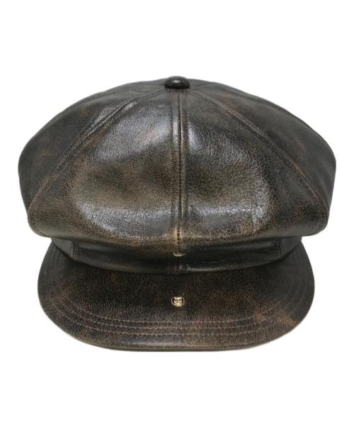 solaris&co（ソラリスアンドコー）SOLARIS&CO (ソラリスアンドコー) レザーキャスケット ブラック サイズ:SIZE 7 3/8(59cm)の古着・服飾アイテム