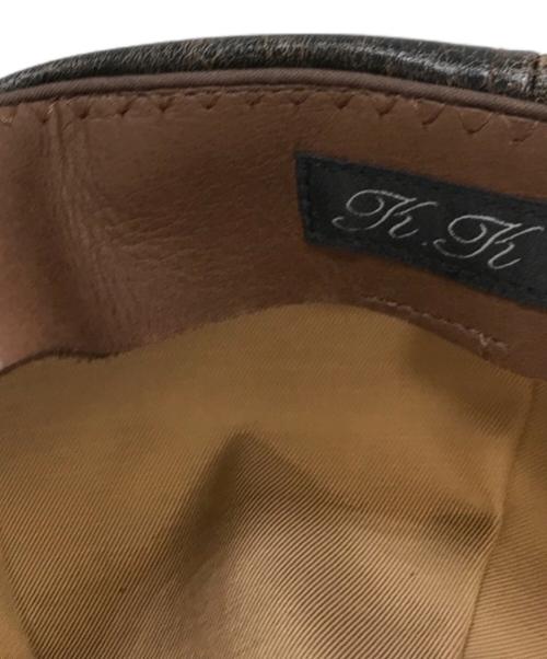 solaris&co（ソラリスアンドコー）SOLARIS&CO (ソラリスアンドコー) レザーキャスケット ブラック サイズ:SIZE 7 3/8(59cm)の古着・服飾アイテム