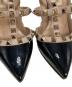 中古・古着 VALENTINO (ヴァレンティノ) ロックスタッズ パテント ヒール パンプス ブラック サイズ:SIZE 34：18000円