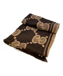 GUCCI（グッチ）の古着「GGウールラメジャカードスカーフ」｜ブラウン
