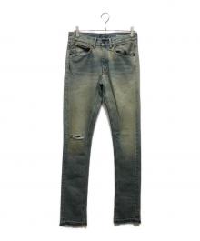 OFFWHITE（オフホワイト）の古着「バイアスデニムパンツ」｜インディゴ