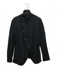 Y's（ワイズ）の古着「ハイネックストライプジャケット」｜ブラック