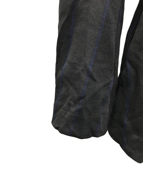 Y's（ワイズ）Y's (ワイズ) ハイネックストライプジャケット ブラック サイズ:2の古着・服飾アイテム