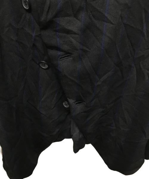 Y's（ワイズ）Y's (ワイズ) ハイネックストライプジャケット ブラック サイズ:2の古着・服飾アイテム