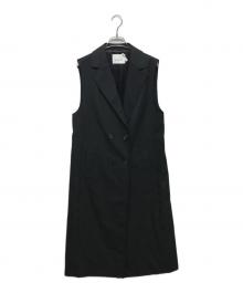 ANAYI（アナイ）の古着「ダブルブレストバックベルトロングジレ」｜ブラック