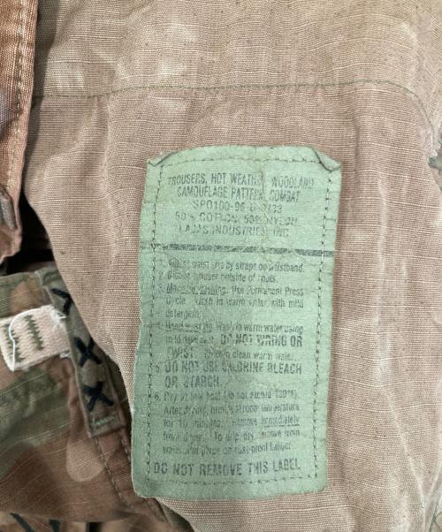 USED（ユーズド）USED (ユーズド) 後染めウッドランドカモ ラインストーンパンツ ブラウン サイズ:S-Rの古着・服飾アイテム