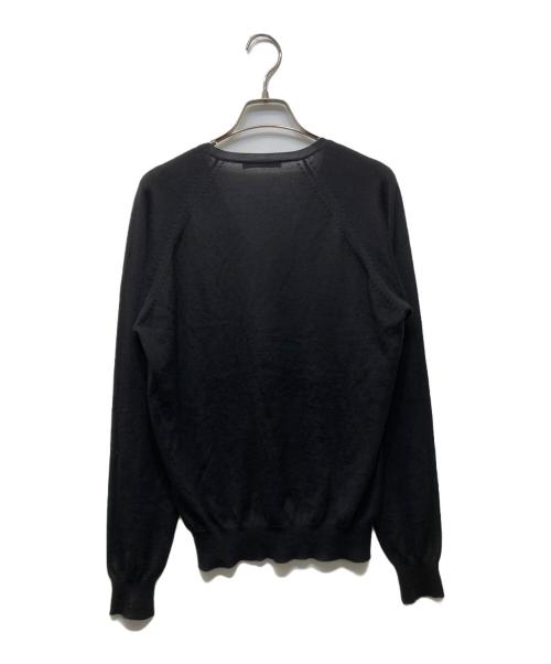 PRADA（プラダ）PRADA (プラダ) カシミヤシルクVネックニット ブラック サイズ:SIZE 48の古着・服飾アイテム