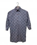 Vivienne Westwood RED LABELヴィヴィアンウエストウッドレッドレーベル）の古着「ヴェルサイユプリントシャツワンピース」｜ブルー