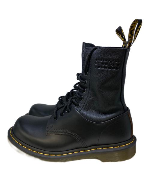 Dr.Martens（ドクターマーチン）Dr.Martens (ドクターマーチン) MM6 Maison Margiela (エムエムシックスメゾンマルジェラ) 1490 TWIST MM6 10 ホール ブーツ ブラック サイズ:6 1/2の古着・服飾アイテム