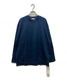 ATON（エイトン）の古着「SUVIN 60/2 OVER SIZED LONG SLEEVE T-SHIRT」｜ネイビー