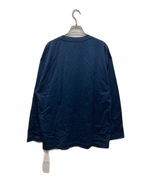 ATON（エイトン）ATON (エイトン) SUVIN 60/2 OVER SIZED LONG SLEEVE T-SHIRT ネイビー サイズ:4の古着・服飾アイテム