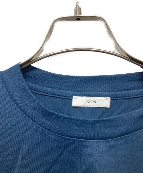ATON（エイトン）ATON (エイトン) SUVIN 60/2 OVER SIZED LONG SLEEVE T-SHIRT ネイビー サイズ:4の古着・服飾アイテム