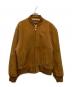 cosby（コスビ）の古着「スウェードボンバージャケット」｜ブラウン