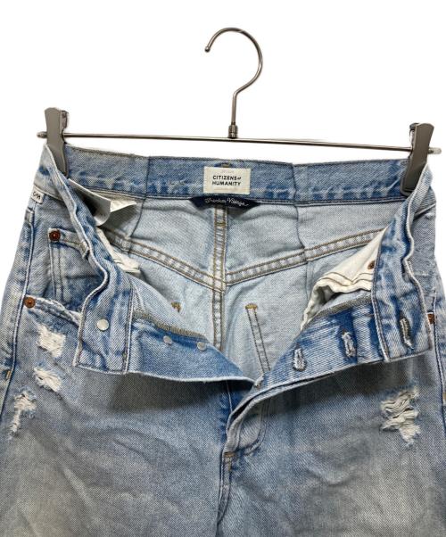 Citizens of humanity（シチズンズオブヒューマニティ）CITIZENS of HUMANITY (シチズンズオブヒューマニティ) HORSESHOE ダメージ加工デニムパンツ インディゴ サイズ:SIZE 25の古着・服飾アイテム