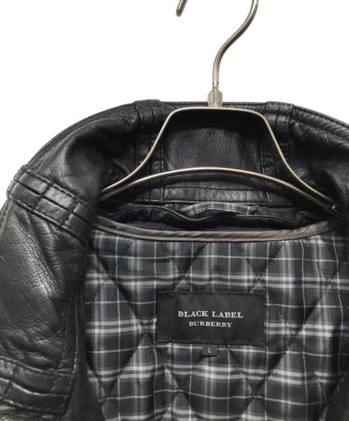BURBERRY BLACK LABEL（バーバリーブラックレーベル）BURBERRY BLACK LABEL (バーバリーブラックレーベル) ライナー付シングルライダースジャケット ブラック サイズ:SIZE Lの古着・服飾アイテム
