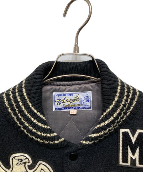 whitesville（ホワイツビル）WHITESVILLE (ホワイツビル) スカル×イーグル フルデコスタジャン ブラック サイズ:38の古着・服飾アイテム