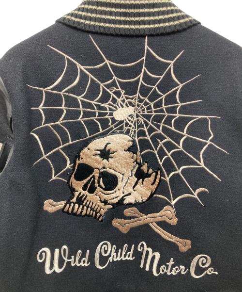 whitesville（ホワイツビル）WHITESVILLE (ホワイツビル) スカル×イーグル フルデコスタジャン ブラック サイズ:38の古着・服飾アイテム