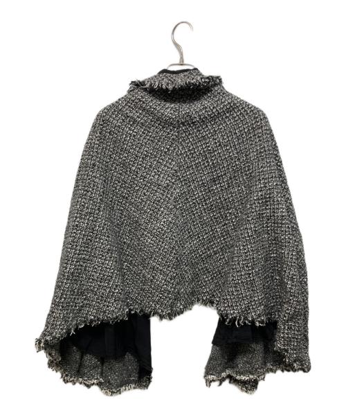 JUNYA WATANABE COMME des GARCONS（(ジュンヤワタナベ コムデギャルソン）JUNYA WATANABE COMME des GARCONS ((ジュンヤワタナベ コムデギャルソン) ツイード 変形 ポンチョ グレー サイズ:Freeの古着・服飾アイテム