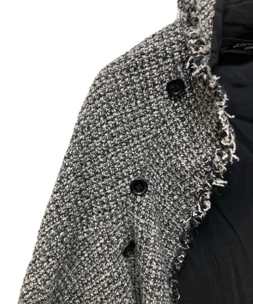 JUNYA WATANABE COMME des GARCONS（(ジュンヤワタナベ コムデギャルソン）JUNYA WATANABE COMME des GARCONS ((ジュンヤワタナベ コムデギャルソン) ツイード 変形 ポンチョ グレー サイズ:Freeの古着・服飾アイテム