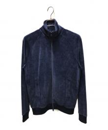 FRED PERRY（フレッドペリー）の古着「ベロアトラックジャケット」｜ネイビー