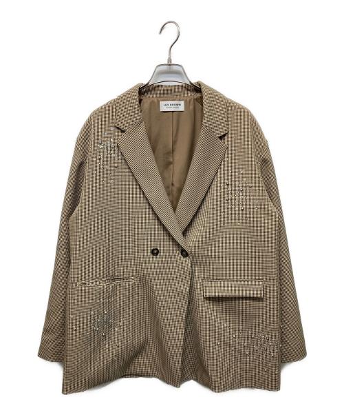 Lily Brown（リリーブラウン）Lily Brown (リリーブラウン) ビジューオーバージャケット ブラウン サイズ:Freeの古着・服飾アイテム