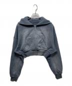 JOSE MOONジョゼムーン）の古着「CROP BIO HOODIE」｜グレー