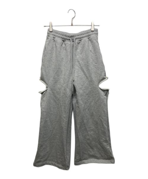 JOSE MOON（ジョゼムーン）JOSE MOON (ジョゼムーン) SLIT SWEAT PANTS with PEARL グレー サイズ:36の古着・服飾アイテム