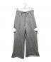 JOSE MOON（ジョゼムーン）の古着「SLIT SWEAT PANTS with PEARL」｜グレー