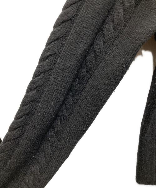 maison kitsune（メゾンキツネ）MAISON KITSUNE (メゾンキツネ) カシミヤ混バイカラー ケーブルニット ネイビー サイズ:SIZE Sの古着・服飾アイテム