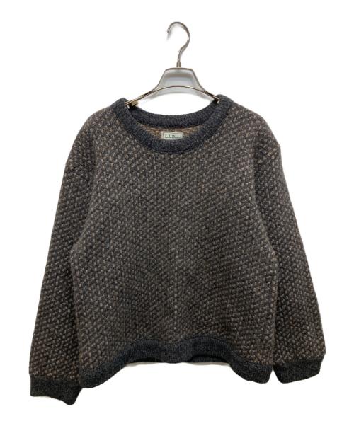 L.L.Bean（エルエルビーン）L.L.Bean (エルエルビーン) 80s バーズアイニット ブラウン サイズ:SIZE Lの古着・服飾アイテム