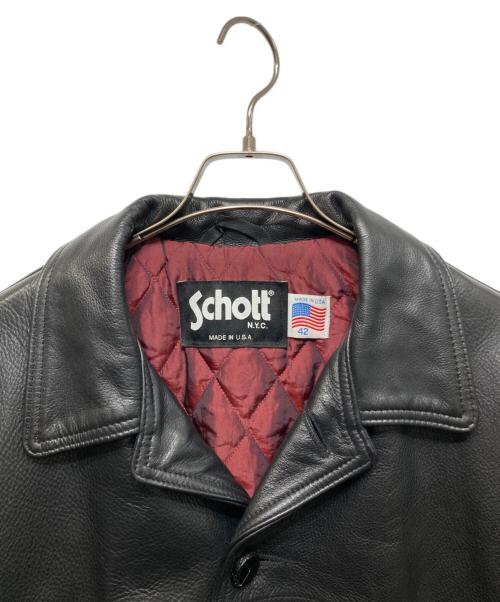 Schott（ショット）Schott (ショット) レザーカーコート ブラック サイズ:SIZE 42の古着・服飾アイテム