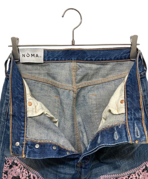 NOMA t.d.（ノーマティーディー）NOMA t.d. (ノーマティーディー) Bandana Embroidery Denim Pants インディゴ サイズ:SIZE Mの古着・服飾アイテム