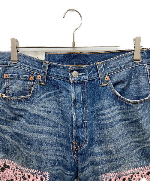 NOMA t.d.（ノーマティーディー）NOMA t.d. (ノーマティーディー) Bandana Embroidery Denim Pants インディゴ サイズ:SIZE Mの古着・服飾アイテム