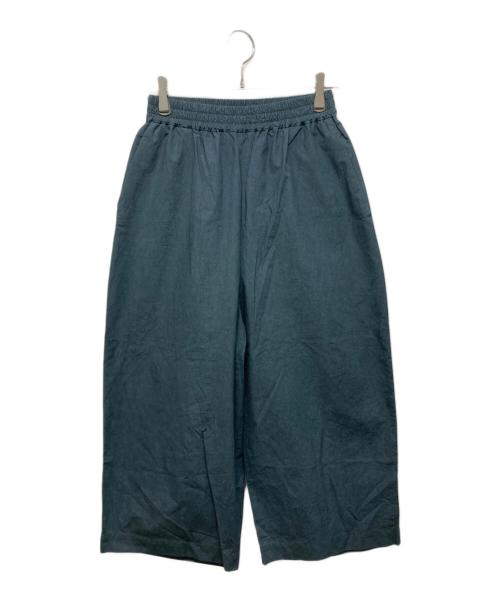 ECOLE DE CURIOSITES（エコール ド キュリオジテ）ECOLE DE CURIOSITES (エコール ド キュリオジテ) ワイドクロップドパンツ ブルーグレ- サイズ:Mの古着・服飾アイテム