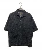 Needlesニードルズ）の古着「Cabana Shirt - C/PE/R Lace Cloth / Flower」｜ブラック