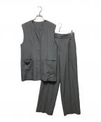 Ameriアメリ）の古着「OTONA MUSE LONG VEST WITH PANTS」｜グレー