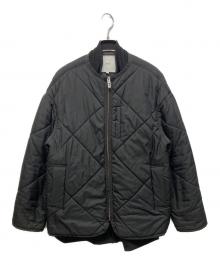 UN3D.（アンスリード）の古着「レイヤードキルティングブルゾン」｜ブラック