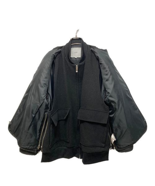 UN3D.（アンスリード）UN3D. (アンスリード) レイヤードキルティングブルゾン ブラック サイズ:36の古着・服飾アイテム