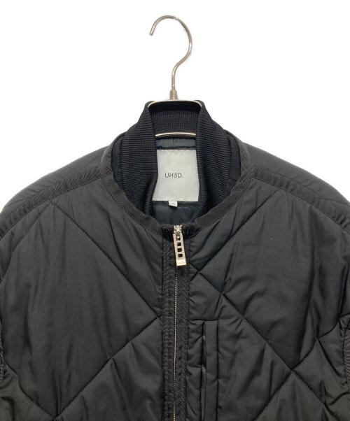 UN3D.（アンスリード）UN3D. (アンスリード) レイヤードキルティングブルゾン ブラック サイズ:36の古着・服飾アイテム