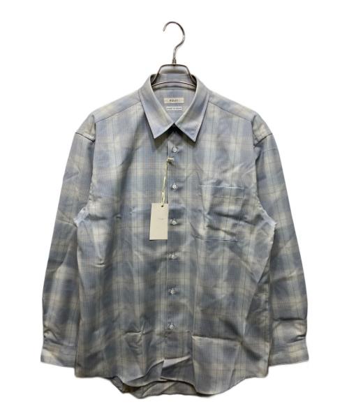 FUJI（フジ）FUJI (フジ) WOOL CHECK STANDARD SHIRT ライトブルー サイズ:SIZE 4 未使用品の古着・服飾アイテム
