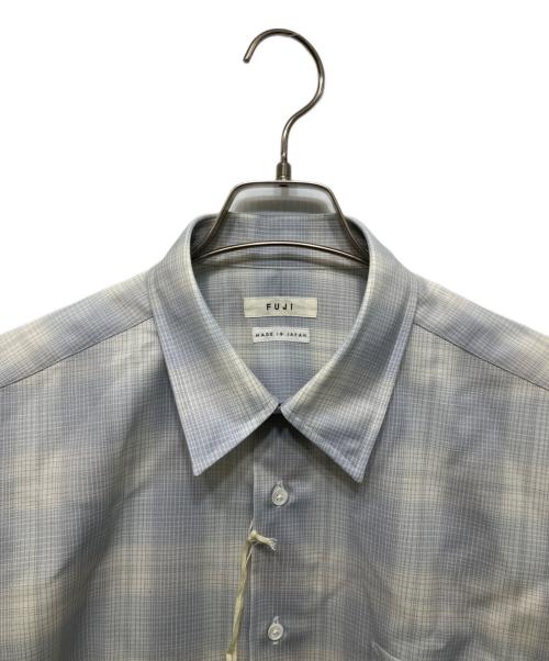 FUJI（フジ）FUJI (フジ) WOOL CHECK STANDARD SHIRT ライトブルー サイズ:SIZE 4 未使用品の古着・服飾アイテム