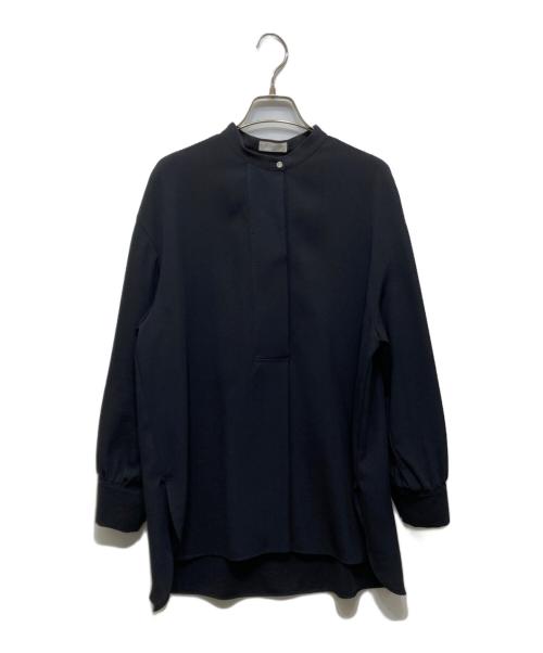 BALLSEY（ボールジィ）BALLSEY (ボールジィ) ドライクロス バンドカラーチュニックブラウス ブラック サイズ:36の古着・服飾アイテム