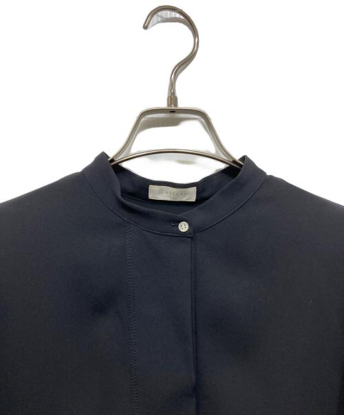 BALLSEY（ボールジィ）BALLSEY (ボールジィ) ドライクロス バンドカラーチュニックブラウス ブラック サイズ:36の古着・服飾アイテム
