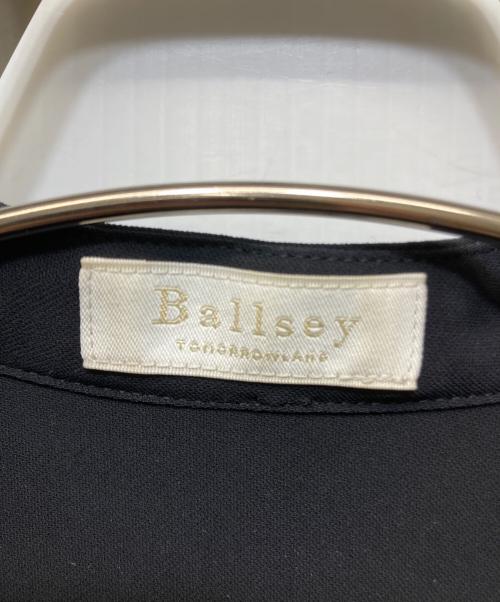 BALLSEY（ボールジィ）BALLSEY (ボールジィ) ドライクロス バンドカラーチュニックブラウス ブラック サイズ:36の古着・服飾アイテム
