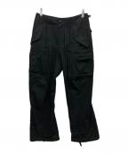 NVRFRGTネヴァーフォーゲット）の古着「CENTER SEAM CURVED 3D CARGO PANTS」｜ブラック