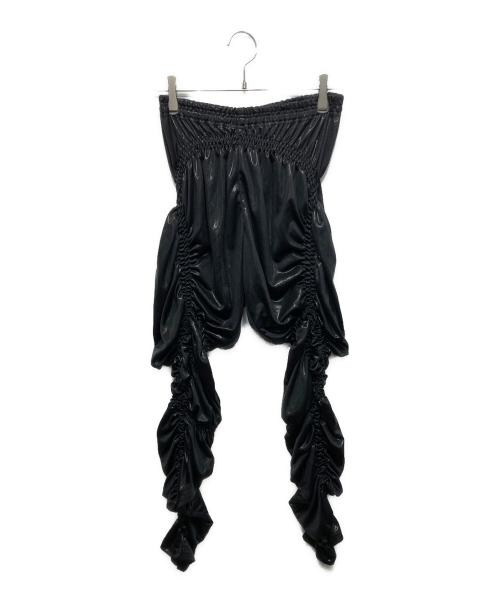 ISSEY MIYAKE（イッセイミヤケ）ISSEY MIYAKE (イッセイミヤケ) シャーリングデザインパンツ ブラック サイズ:2の古着・服飾アイテム