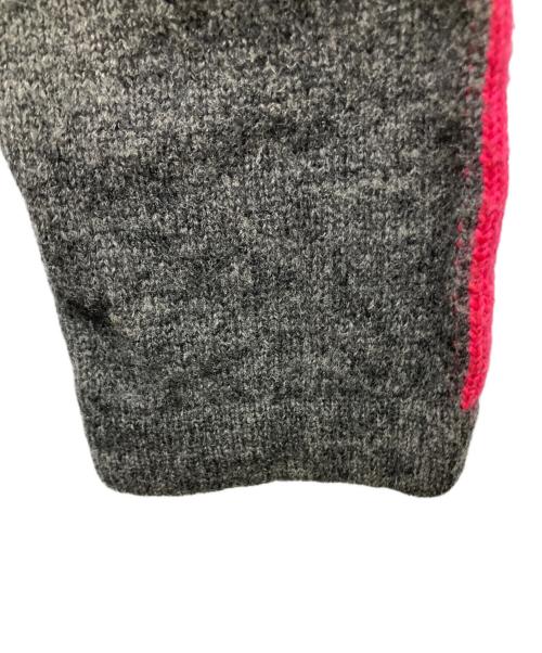 Yohji Yamamoto pour homme（ヨウジヤマモト プールオム）Yohji Yamamoto pour homme (ヨウジヤマモト プールオム) ピンクラインジップアップニット グレー サイズ:3の古着・服飾アイテム